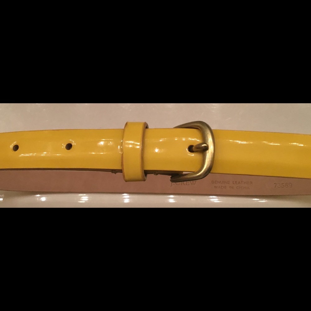 Like new! J. Crew skinny patent leather belt-Small